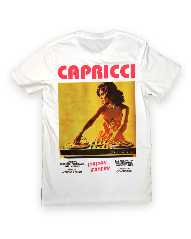Pizza DJ t-shirt, back print